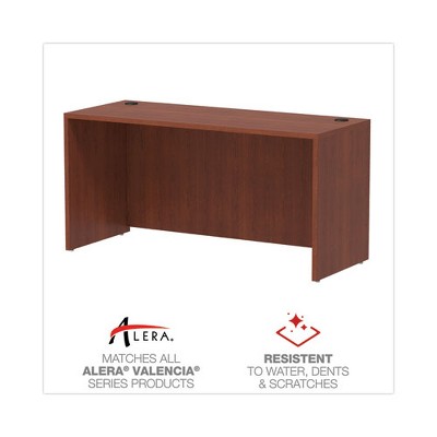 Medium Cherry Office Credenza with Drawer and Filing Cabinet