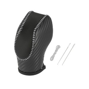 Unique Bargains Car Faux Leather Gear Shift Knob Cover for Ford Focus Carbon Fiber Pattern - 1 of 4