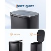 Slim Kitchen Trash Can 13 Gal, Skinny Stainless Steel Garbage Can with Removable Inner Bucket & Soft Close Lid, Narrow Trash Bin for Bathroom Office - 2 of 3