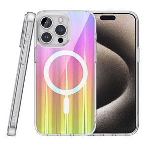 Reiko Magnetic Wireless Charging HD Transparent Phone Case for iPhone 15 Pro Max - 1 of 4