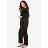 Roaman's Women's Plus Size Rhinestone-Detailed Velour Set - image 4 of 4