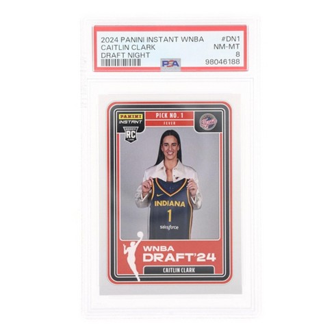 Toynk WNBA 2024 Panini Instant Caitlin Clark Draft Night #DN1 Rookie Card | PSA 8 - image 1 of 4