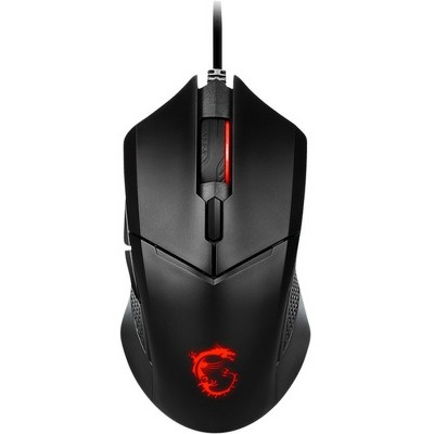 MSI Clutch GM08 Gaming Mouse - Optical - Cable - Black - USB 2.0 - 4200 dpi - Scroll Wheel - 6 Button(s) - Medium Hand/Palm Size - Symmetrical