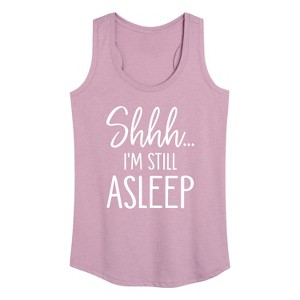 Women's - Instant Message - Shhh I'm Still Asleep Graphic Racerback Tank - 1 of 4
