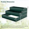 Costway 1/2 PCS 3-Tier Raised Garden Bed,47" x 47" x 24" Metal Outdoor Elevated Planter Box Black/Green - 3 of 4