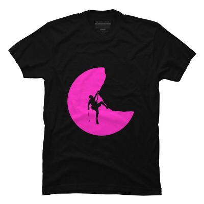 Men's Design By Humans Rock Climbing Color Moon By jirkasvetlik T-Shirt