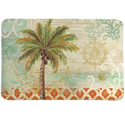 Laural Home Spice Palm 20"W x 30"L Memory Foam Rug