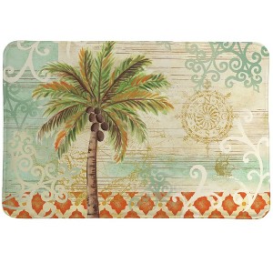 Laural Home Spice Palm 20"W x 30"L Memory Foam Rug - 1 of 1