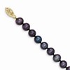 Black Bow Jewelry 7-8mm, Black FW Cultured Pearl & 14k Yellow Gold Clasp Necklace - 2 of 4