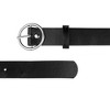Elerevyo Women's PU Leather Belts Black Waist Belt with Pin Buckle for Jeans - 2 of 4