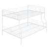 NicBex Full XL Over Queen Bunk Bed ,Metal Loft Bed with Guardrails and Ladder for Bedroom,Split Into 2 Beds,Black/White - 4 of 4