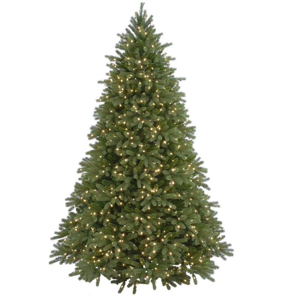National Tree 7 .5' "Feel Real" Jersey Fraser Fir Hinged Tree with 1250 Clear Lights