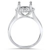 Pompeii3 Cushion Halo Diamond Engagement Ring Setting 14K White Gold - 3 of 4