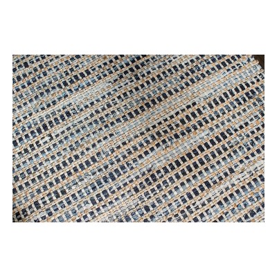 Heirloom Denim and Jute 5' x 8' Handwoven Blue Rug