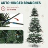 7.5ft White Snowy Flocked Atificial Tree with 36 Pine Cones and with 400 LED Lights 1200 Metal Hinged Branch Tips - 4 of 4