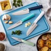 Kitchenaid 4pc Chef Knife Set White/dark Blue/aqua Blue : Target