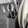 OU Dish Drying Rack, Freestanding Polypropylene Dish Drying Rack with Utensil Holder -  Modern Compact Dish Drainer & Strainer for Kitchen 16" x 8" - 3 of 4