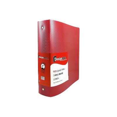 JAM Paper Plastic 2 Inch Binder Red 3 Ring Binder Sold Individually 820T2RD