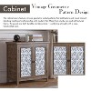 ORRD Rustic Solid Wood Storage Cabinet - 32" Wide Vintage Organizer for Living Room & Entryway, Aged Brown Finish - 3 of 4