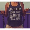 Mens I Flexed and The Sleeves Fell Off Tank Top Funny Sleeveless Gym Workout Shirt - Crazy Dog Men's Tank Top For Exercise - 4 of 4