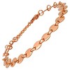 Steeltime Ladies 18k rose gold plated stainless steel round circle disk link bracelet - 2 of 4