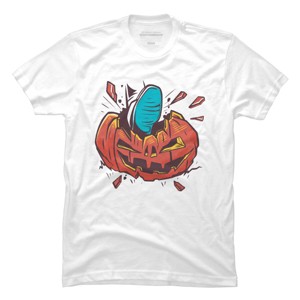 Men's Design By Humans Halloween smashed pumpkin By BlackBerry55 T-Shirt - 1 of 2