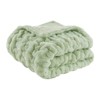 FIONECA Ruched Fur Throw 50x60" - 2 of 4