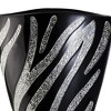 Gulches 14" Tall Polyresin Decorative Vase - Black Finish with Silver Zebra Pattern - 2 of 4