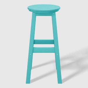 WestinTrends Malibu 24" All Weather Hdpe Outdoor Patio Round Backless Counter Stool - 1 of 4