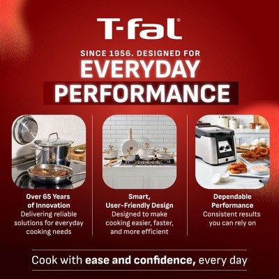 T-Fal Simply Cook 8.5qt Nonstick Wide Stock Pot with Lid Black