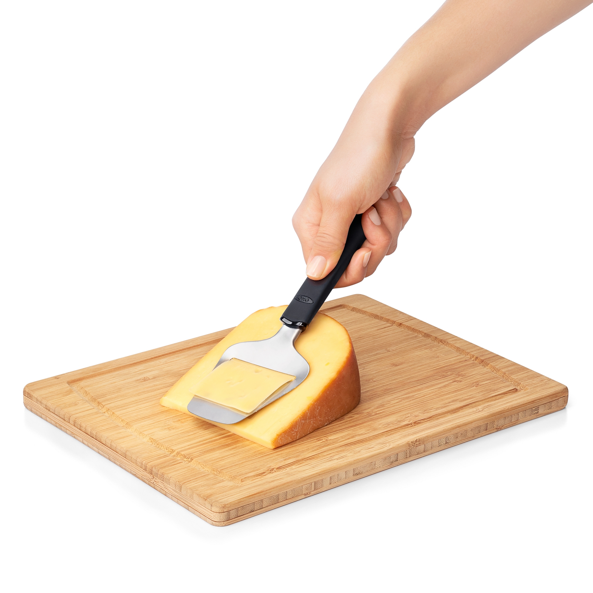 OXO Stainless Steel Plane Slicer: Cheese Slicer, Dishwasher-Safe, Black, Kitchen Tool, 8.5" Height, 2.6" Width