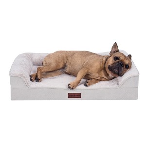 FurHaven Plush & Embossed Velvet Dreamer Orthopedic Sofa Pet Bed for Dogs and Cats - 1 of 4