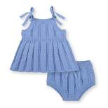 Hope & Henry Baby Organic Cotton Girls' Layette Shortie Sweater Set