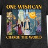 Girls' - Disney - One Wish Can Change The World Fitted Short Sleeve Graphic T-Shirt - 2 of 4