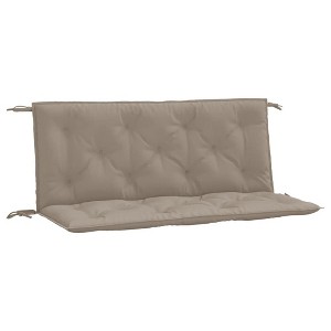 vidaXL Garden Bench Cushions 2 pcs - Taupe 47.2"x19.7"x2.8" Waterproof Oxford Fabric for Outdoor Patio/Living Room - 1 of 4