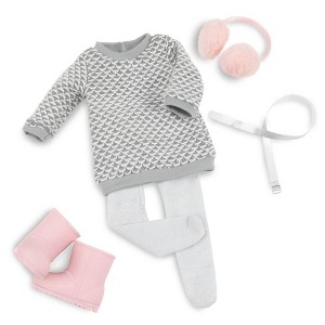 Our Generation Winter Style Dress & Earmuffs Outfit for 18" Dolls - 1 of 3