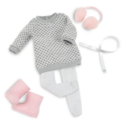 Our Generation Lovely Hearts Pink Hat & Gradient Dress Outfit for 18 Dolls