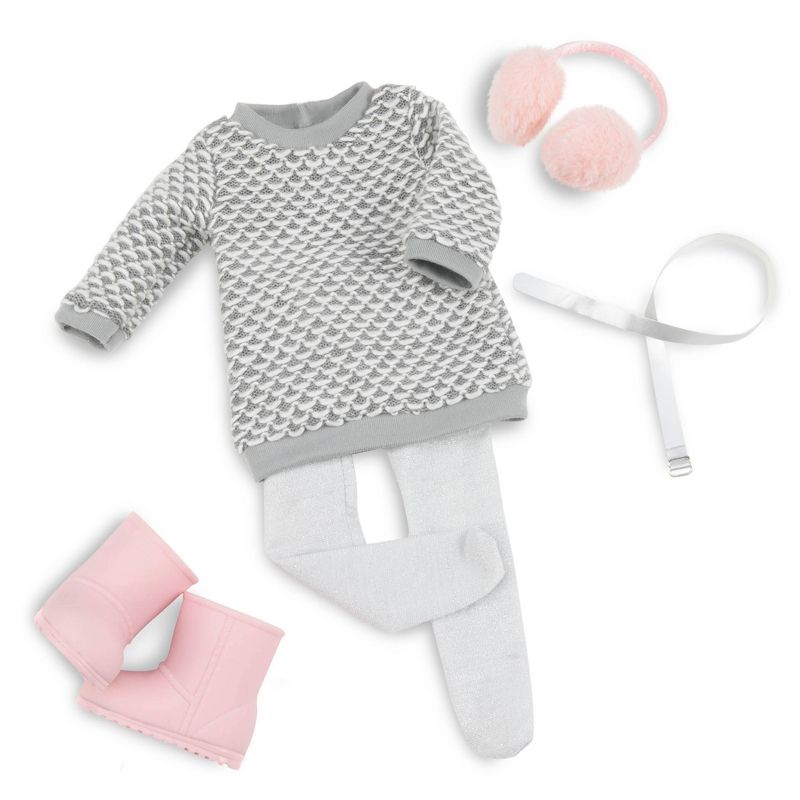 Our Generation Winter Style Dress &#38; Earmuffs Outfit for 18&#34; Dolls, 1 of 7