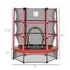 Jump Into Fun 5FT Recreational Trampoline For Kids Comes With Jumping Mat, Fencing Net And PVC Covered Metal Posts For Indoor Outdoor,For Boys & Girls - 2 of 4