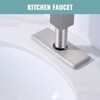 WOWOW 304 Stainless Steel Faucet Deck Plate – Fits 1 to 3 Hole Sinks, For Kitchen & Bathroom - 3 of 4