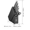 Henckels Modernist 13-pc Knife Set with Block, Chef Knife, Paring Knife, Steak Knife, Black, Stainless Steel - 2 of 3