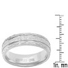 Steeltime Men's stainless steel with glittery inlay and diamond cut edge band ring. Size 9-12. Color Options: Silver, Gold, Black - 3 of 4