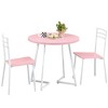 VECELO 3-Piece Dining Table Set, 30 in. H Modern Round Wood Top Accent Table and Chairs for Room and Small Space - 2 of 4
