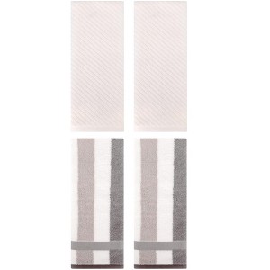 REGALWOVEN 4 Pcs Cotton Soft Comfortable Absorbent Striped Hand Towel - 1 of 4