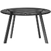 DOMETOUR 27.5 Inch Round Coffee Table Patio Side Table, Weather Resistant Outdoor Large Side Table - 4 of 4