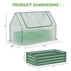 Aoodor Raised Garden Bed Kit,  Galvanized Planter Box with PE Cover, Screen Windows for Gardening - 3 of 4