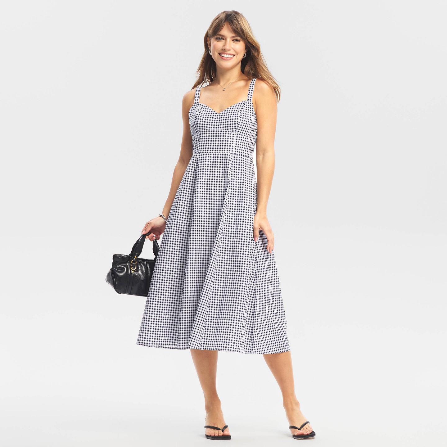 Женское платье A New Day Fit and Flare Midi, цвет: Тёмно-синий — фото 3