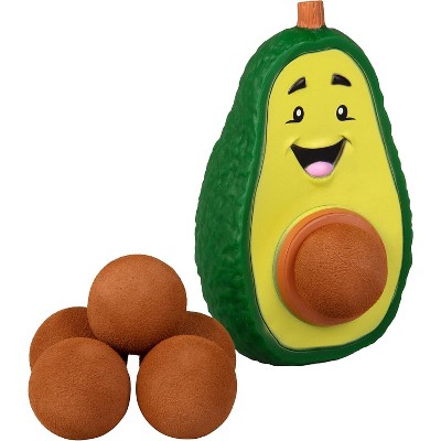 Hog Wild Avocado Ball Popper Toy - includes 4 Soft Foam Balls - Squeeze to Pop Air Powered Balls Up to 20 Feet