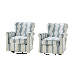 Julia Transitional Swivel Rocker Chair with Removable Backrest Set of 2|ARTFUL LIVING DESIGN-SPRING - 1 of 4