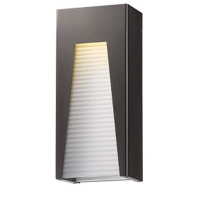 Millennial Collection LED Outdoor Fixture - 8" x 18" - Modern Design with Frosted Glass - 1 of 1